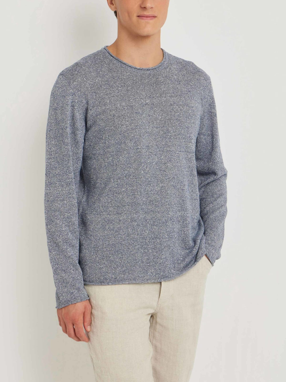 mottled grey linen Coming sweater