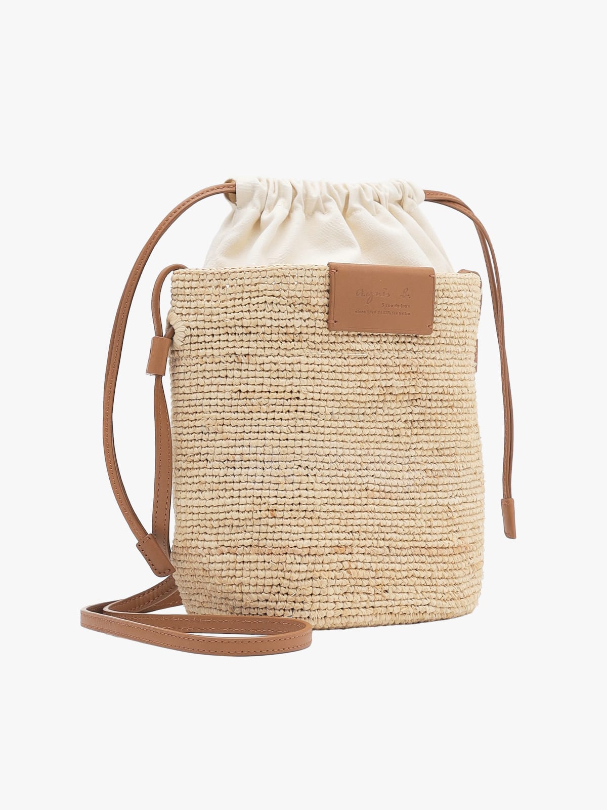 shoulder bag in raffia image number 2