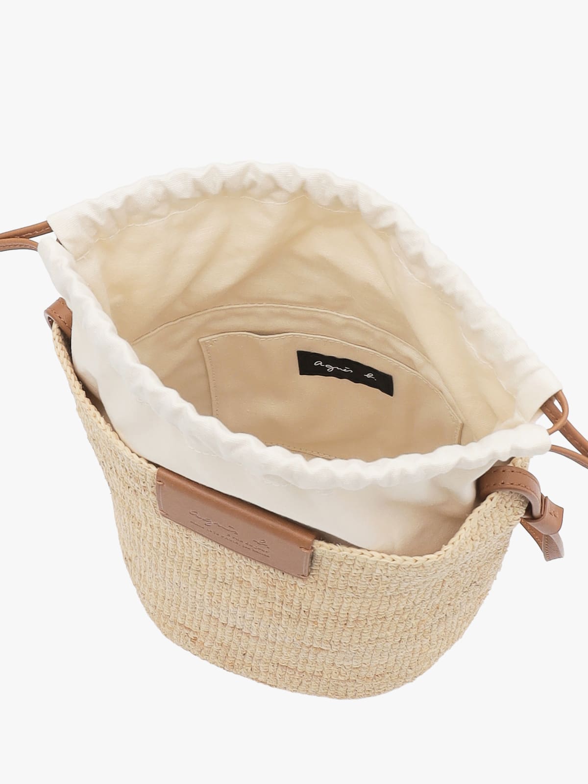 shoulder bag in raffia image number 3