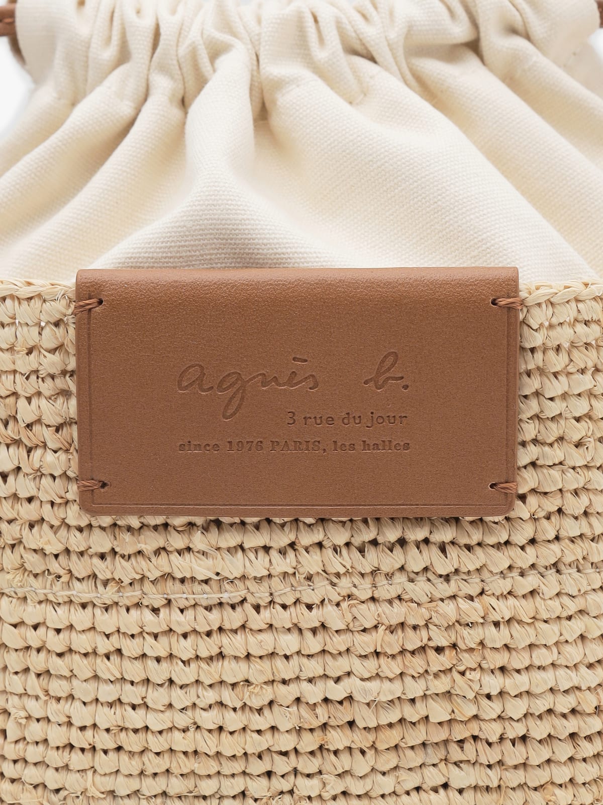 shoulder bag in raffia image number 4