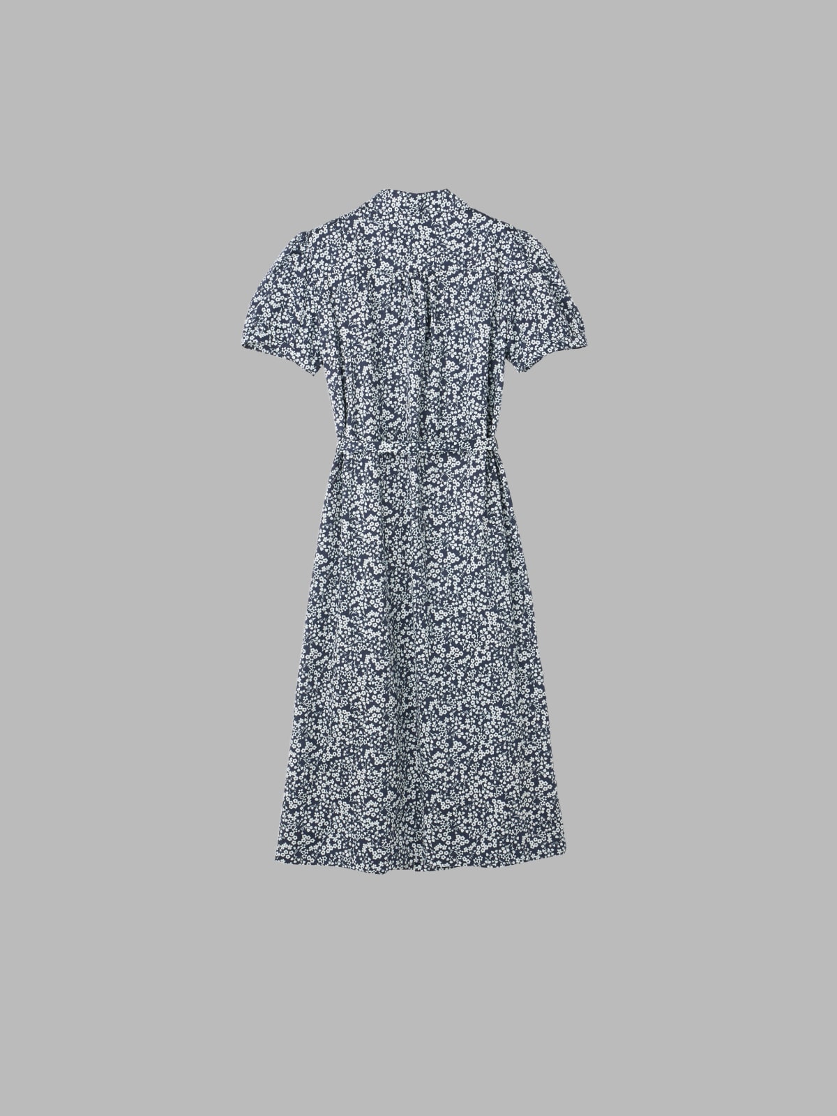 printed cotton satin shirt dress
