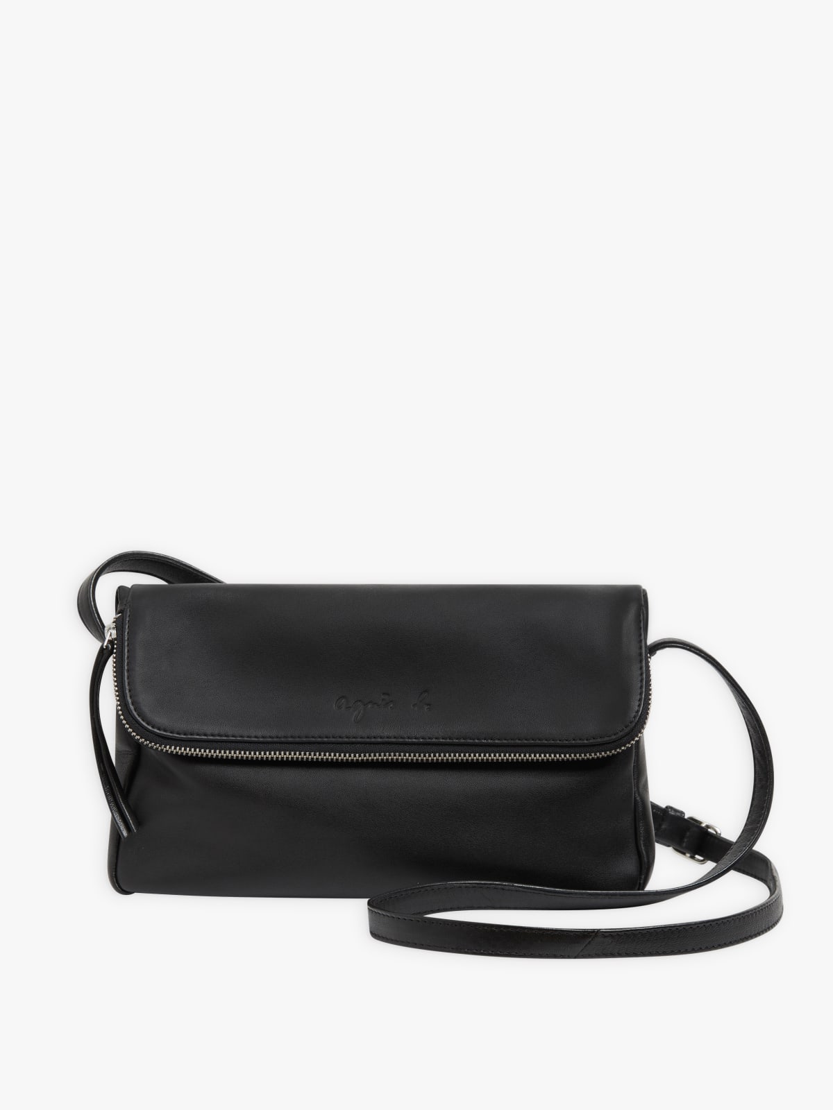 black Asya leather shoulder bag
