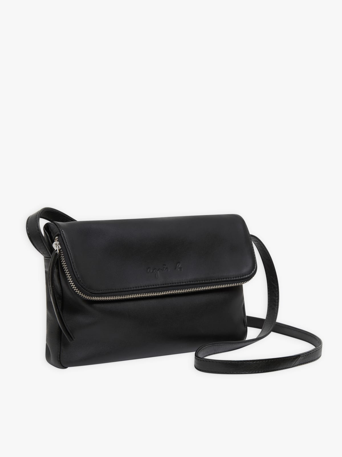 black Asya leather shoulder bag