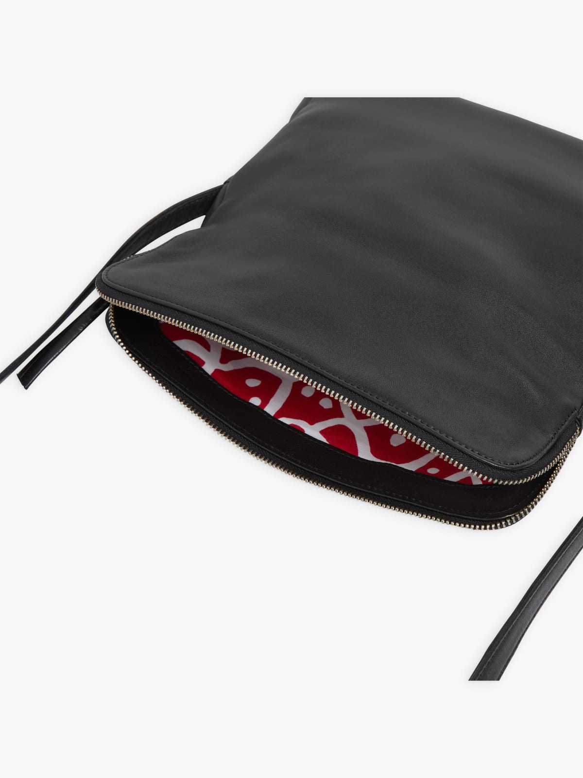 black lambskin leather Asya shoulder bag image number 4