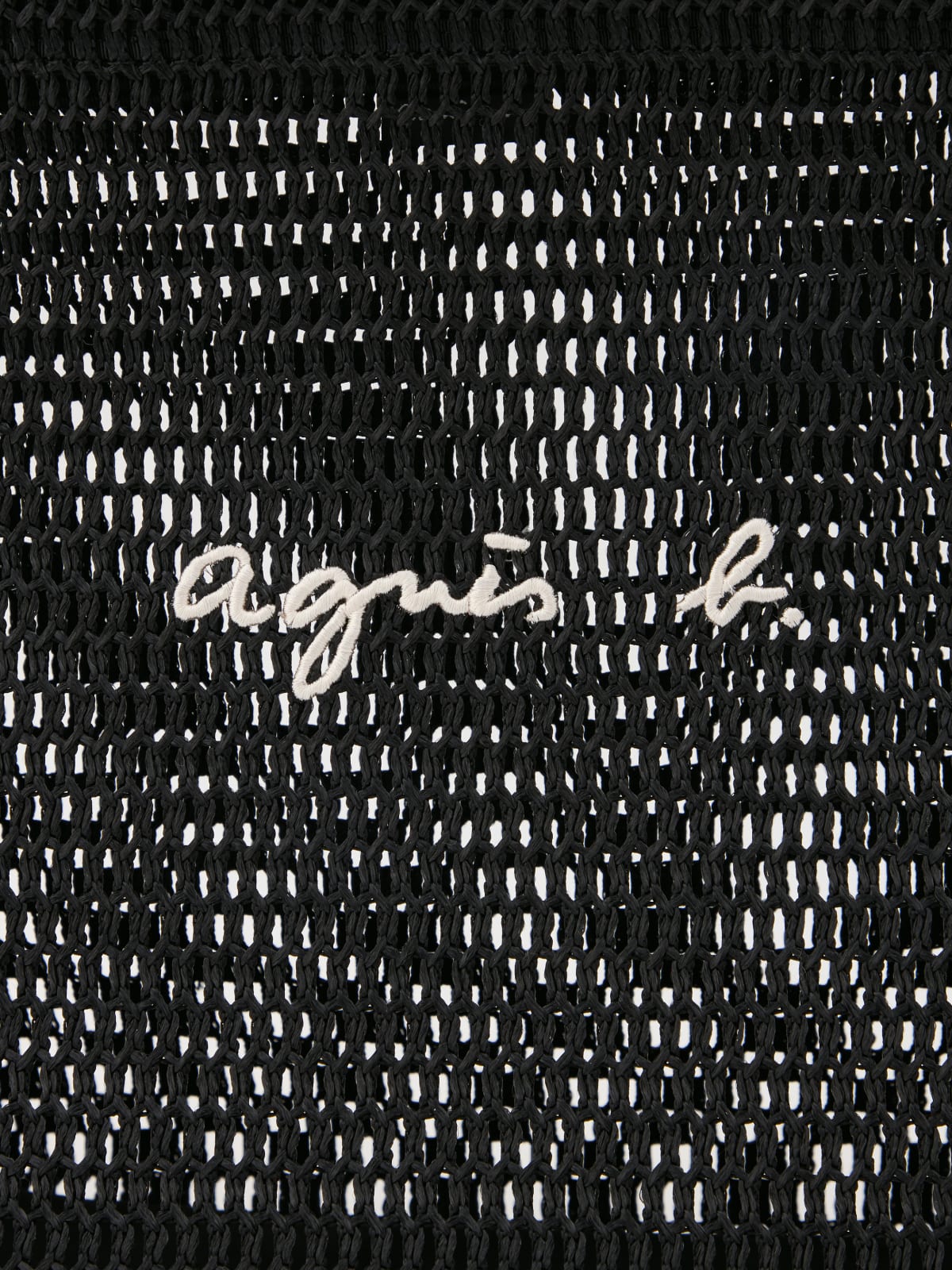 black mesh tote bag image number 4