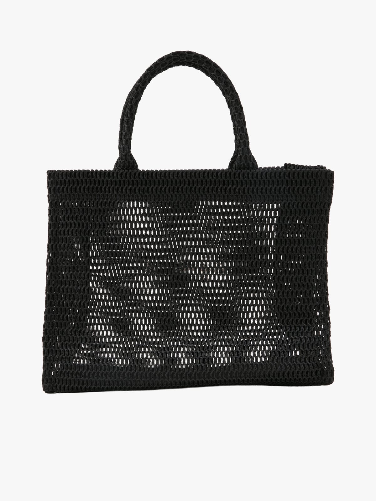 black mesh tote bag image number 1