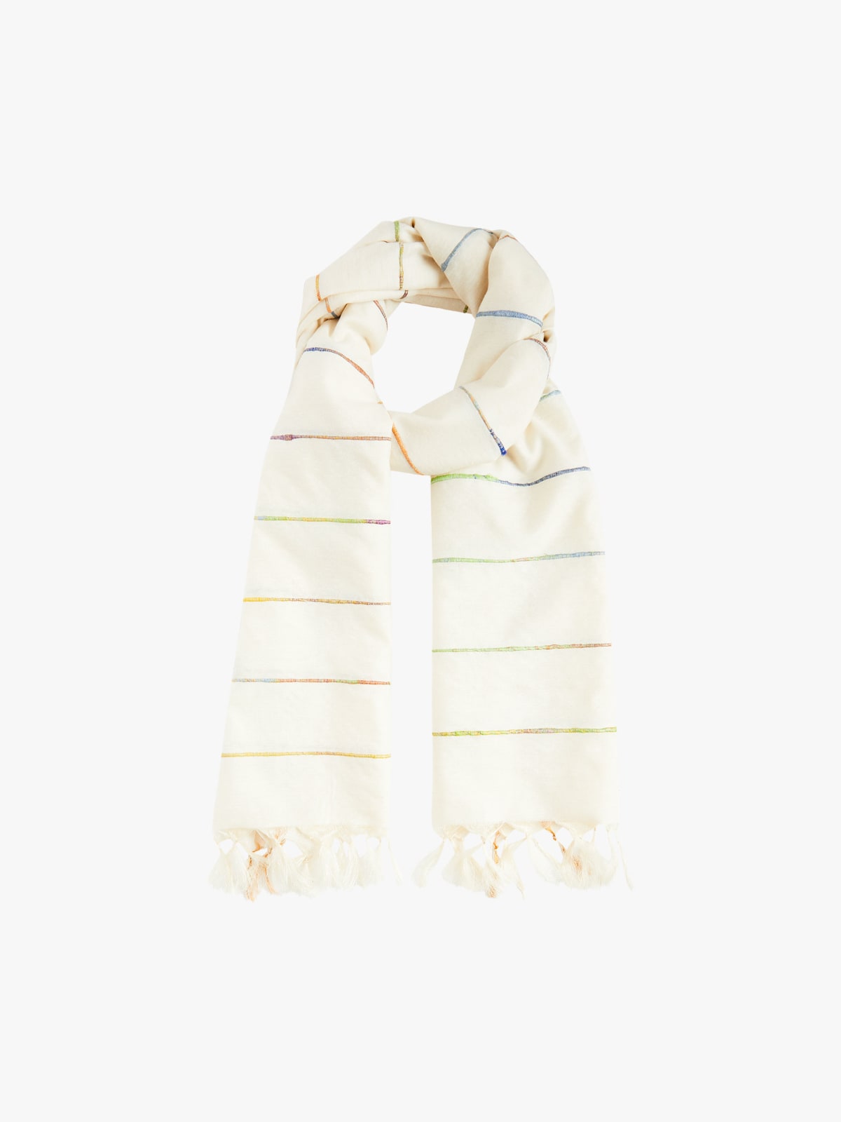 white Laurence silk scarf