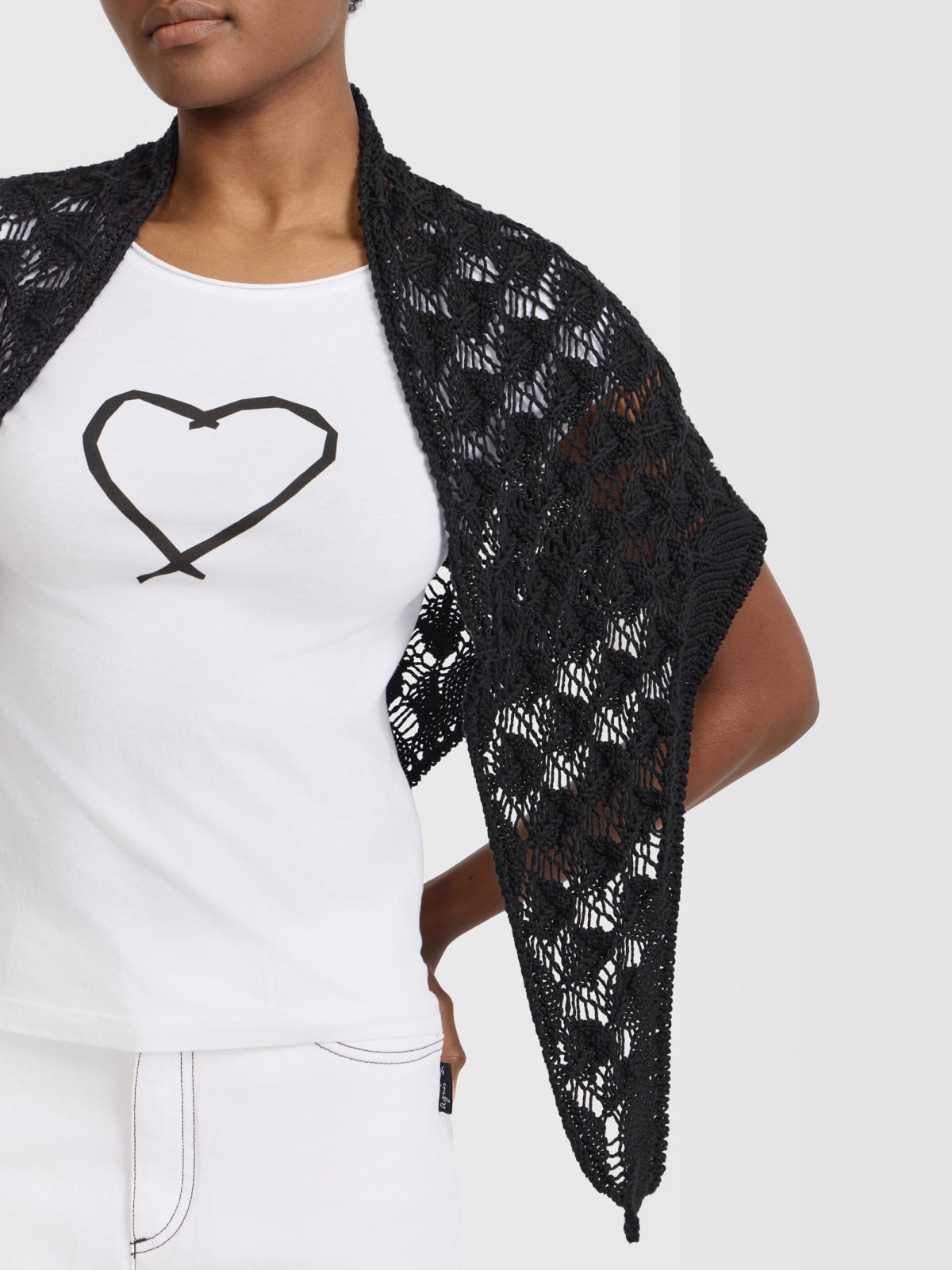 black Marjoram cotton triangular scarf image number 2