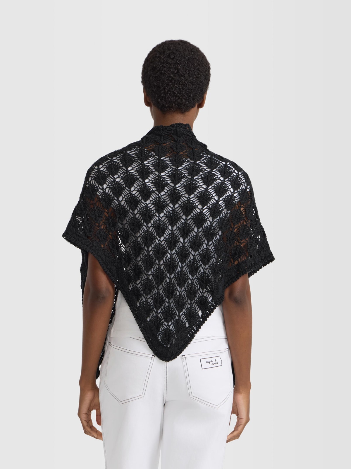 black Marjoram cotton triangular scarf image number 3