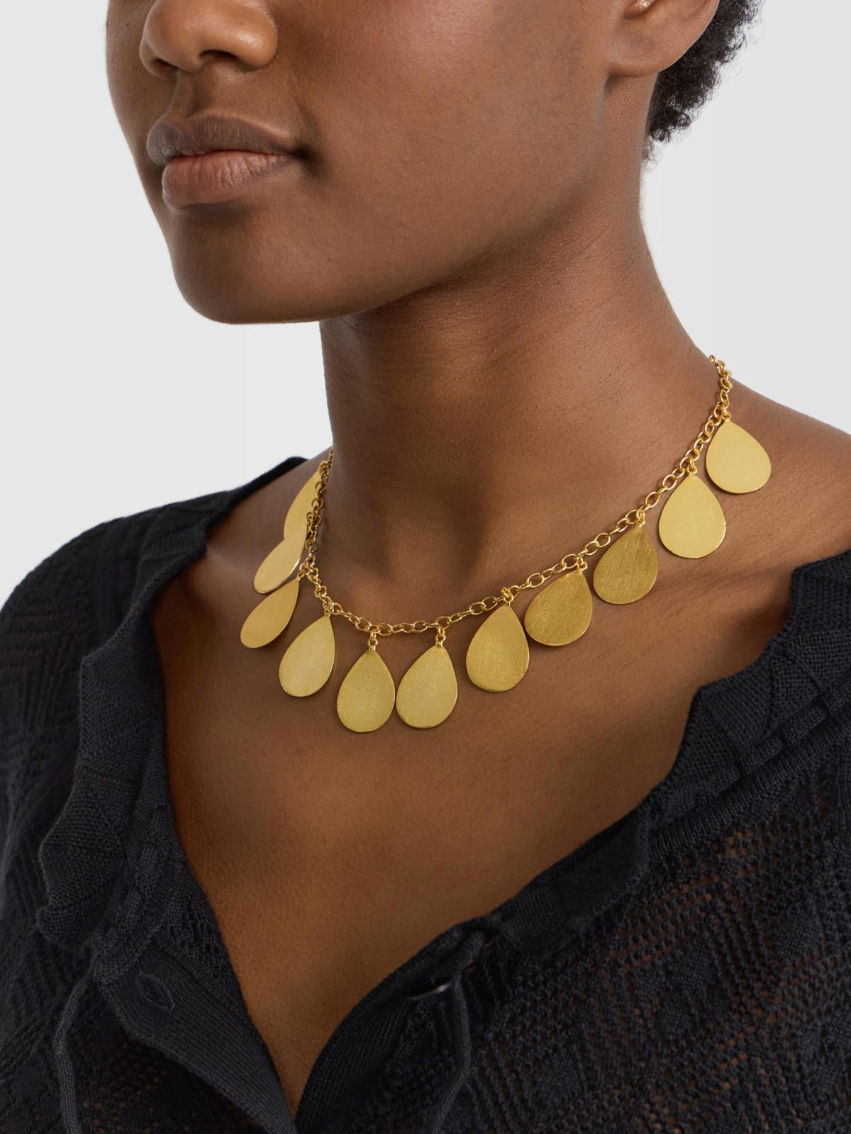 yellow gold-plated Pia necklace image number 2