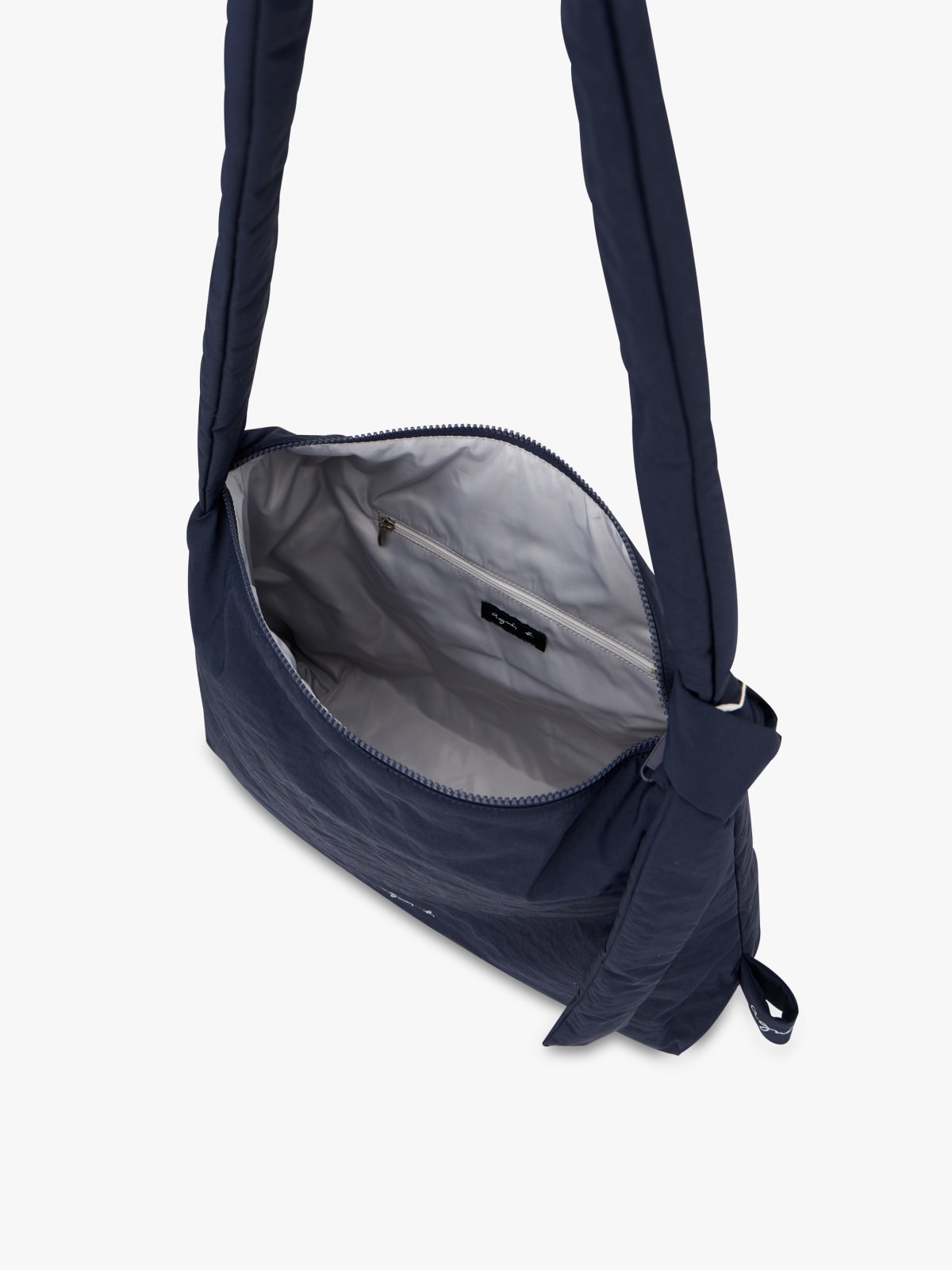 sac &eacute;paule en nylon bleu marine image number 3