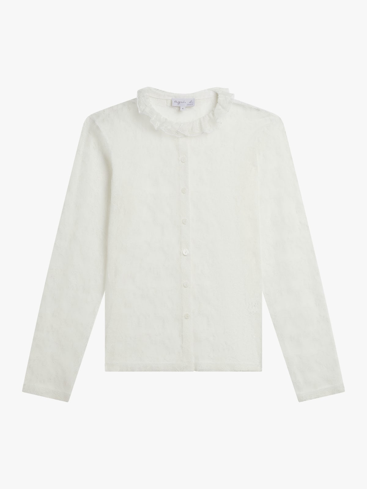 chemise Marie-Claire en dentelle blanc