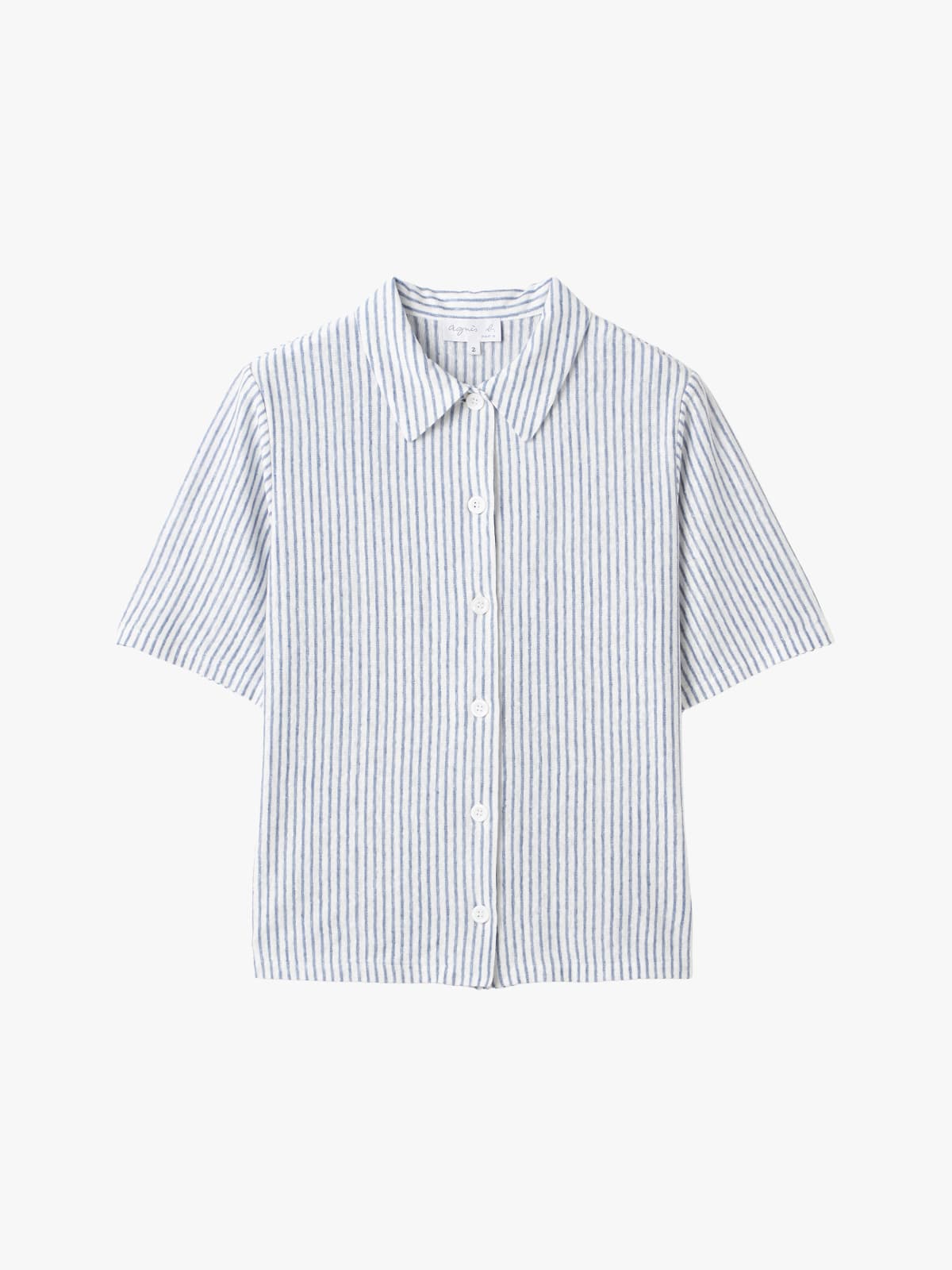 blue striped Yuki linen shirt