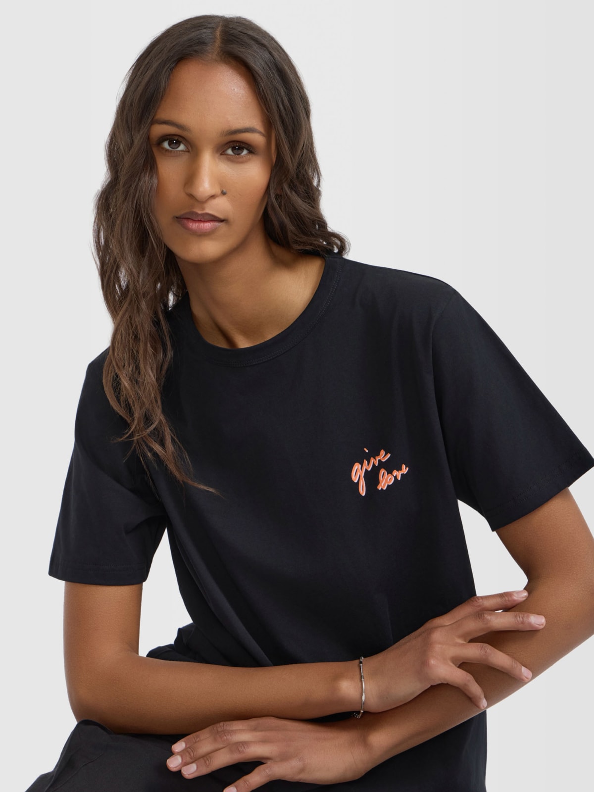 black Le Mixte cotton t-shirt