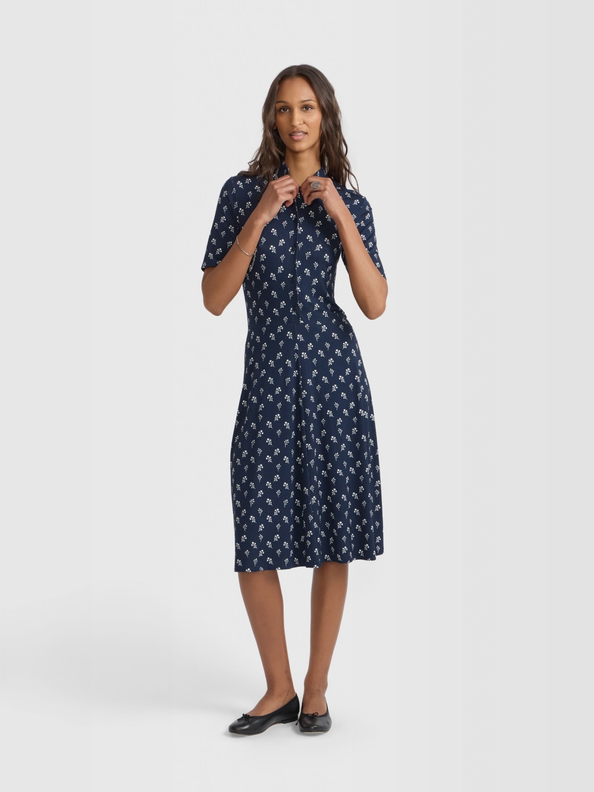 navy Violaine viscose dress