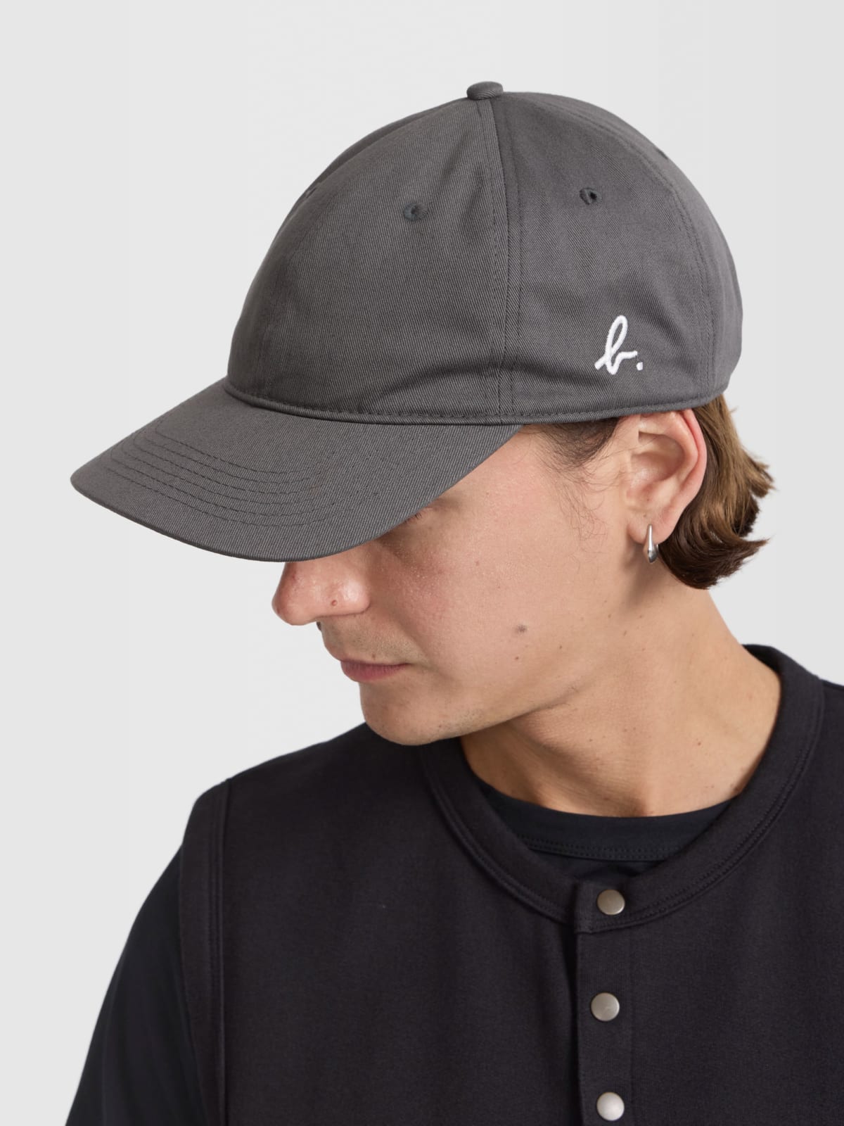 casquette New b en coton gris
