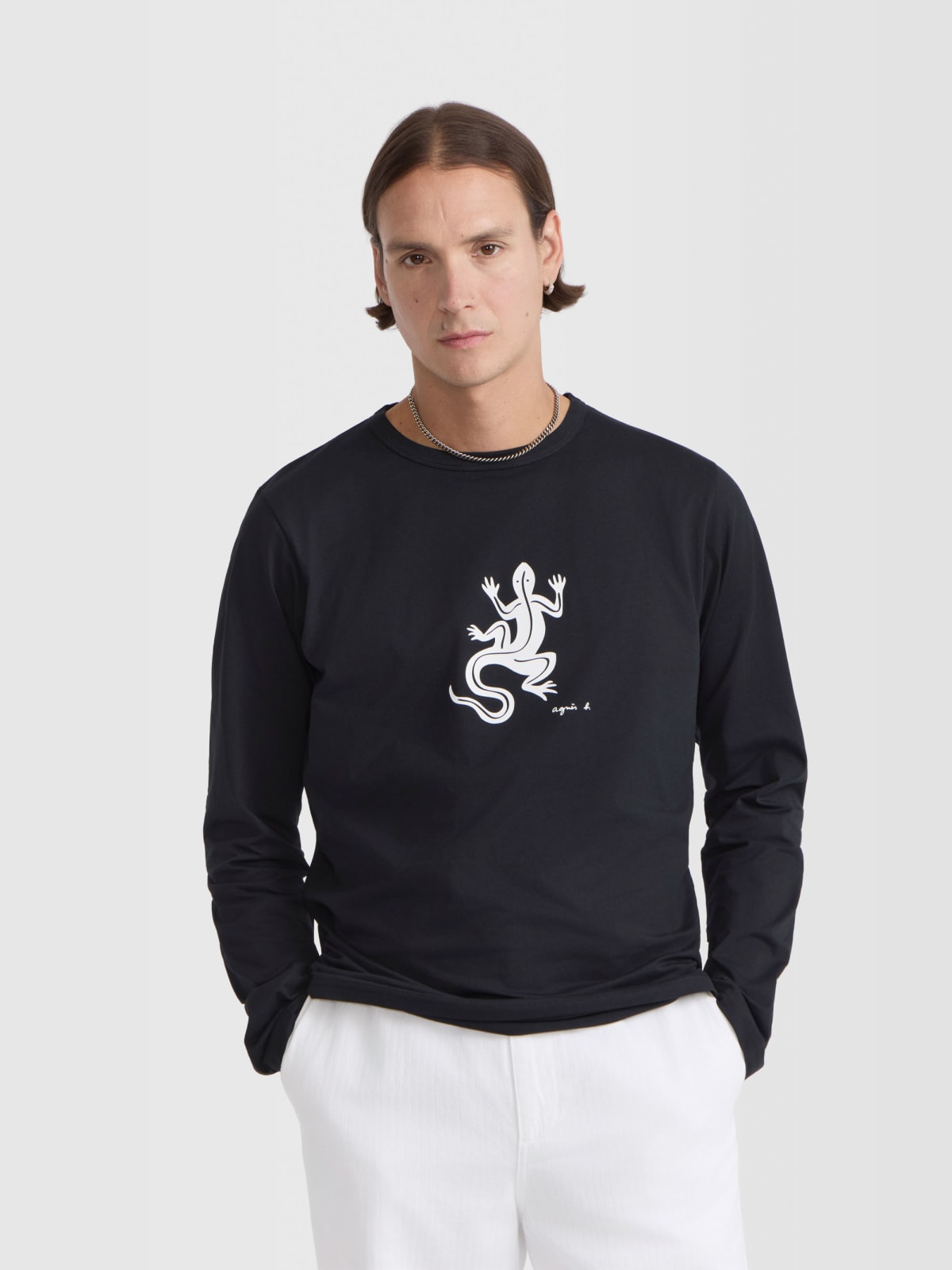 black long sleeves Coulos lizard t-shirt