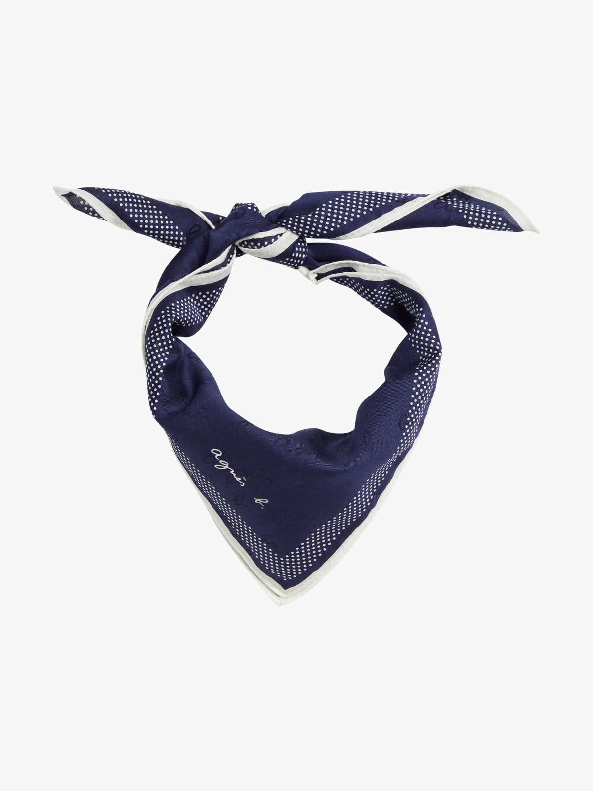 bleu cotton Jacquard-printed bandana