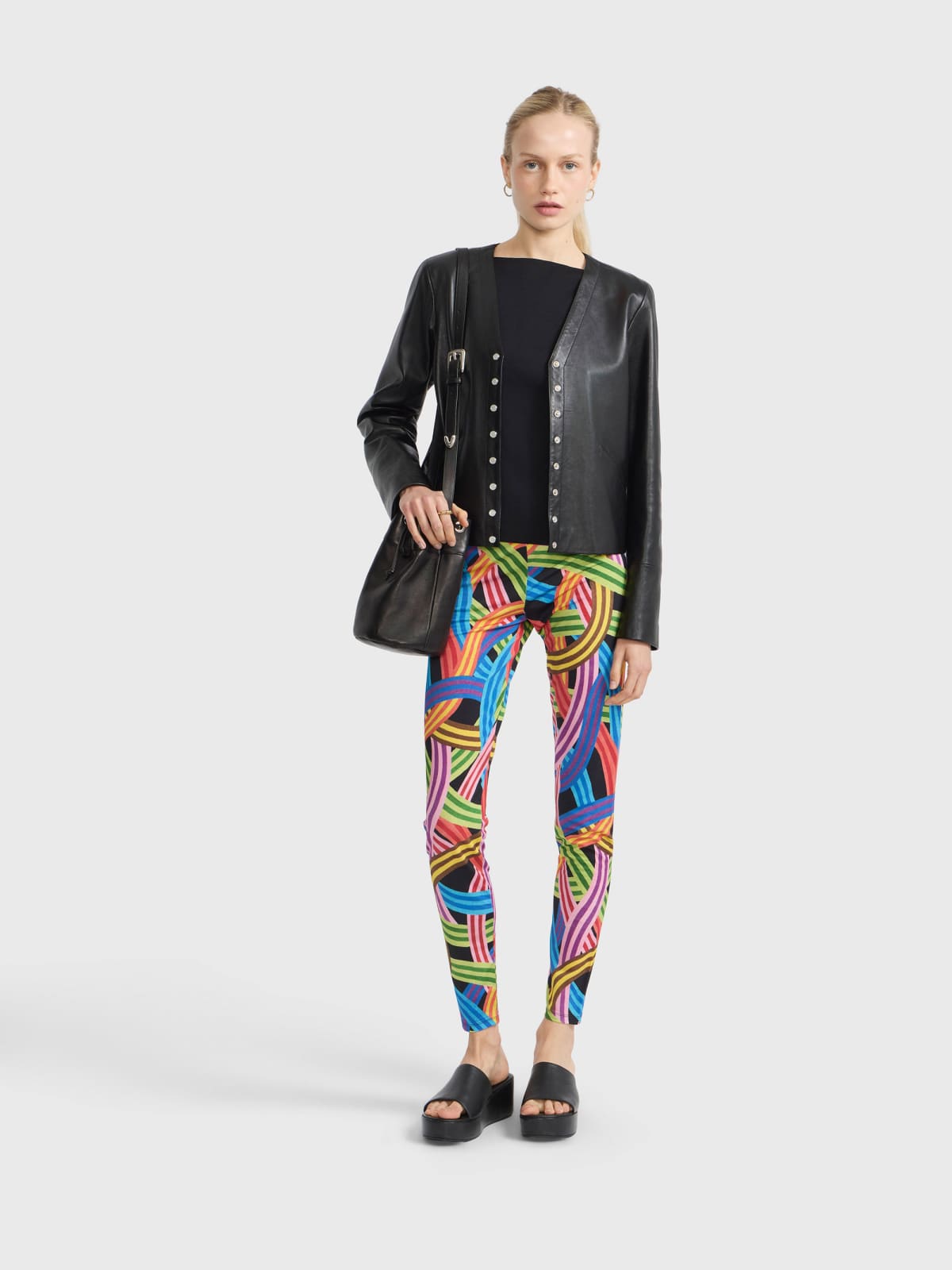 Jericho jersey trousers with print by artist MELVIN BERNSTINE