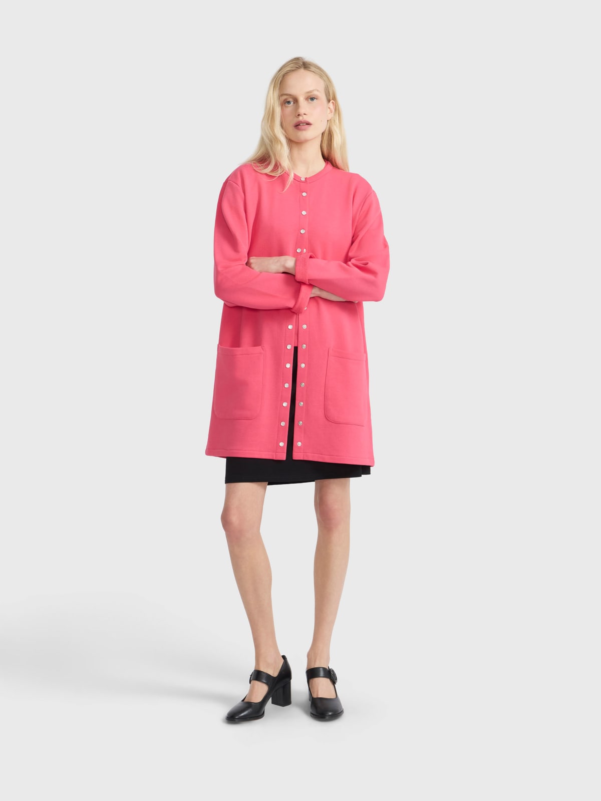 pink Tanger cotton fleece cardigan