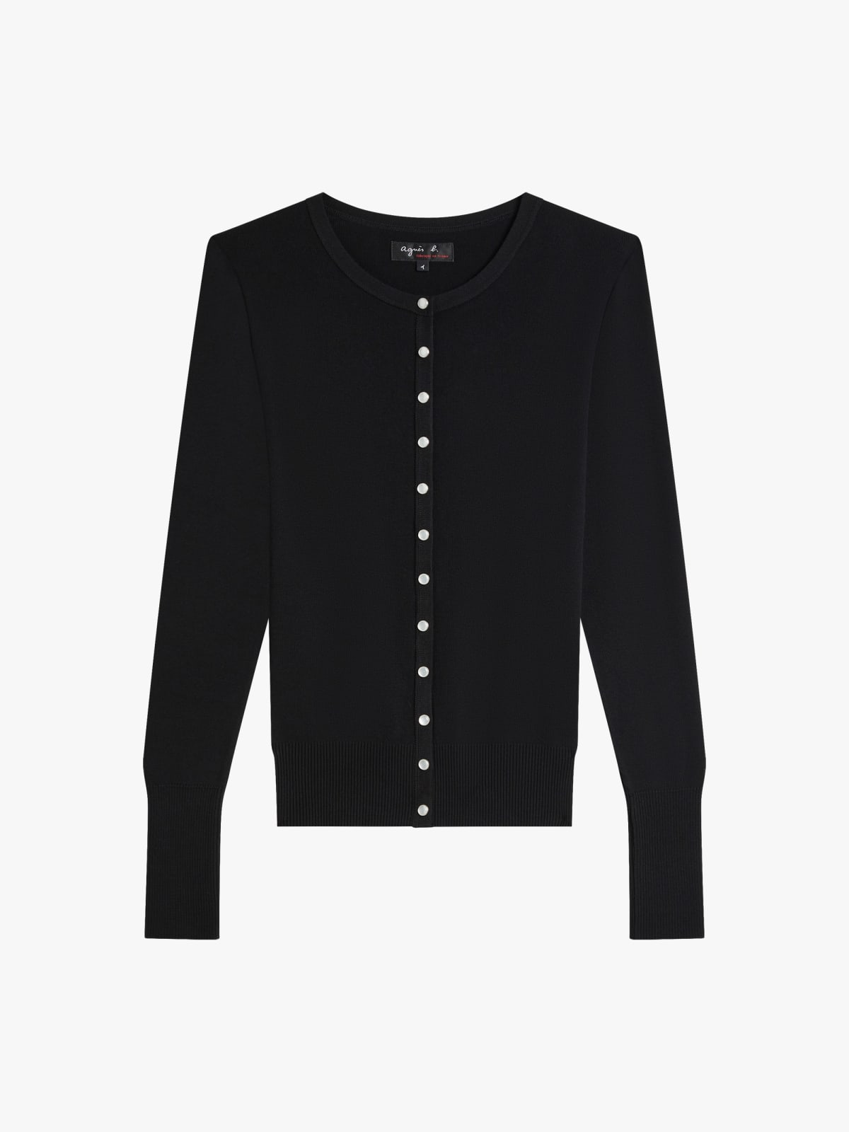 Snapy cotton fleece cardigan