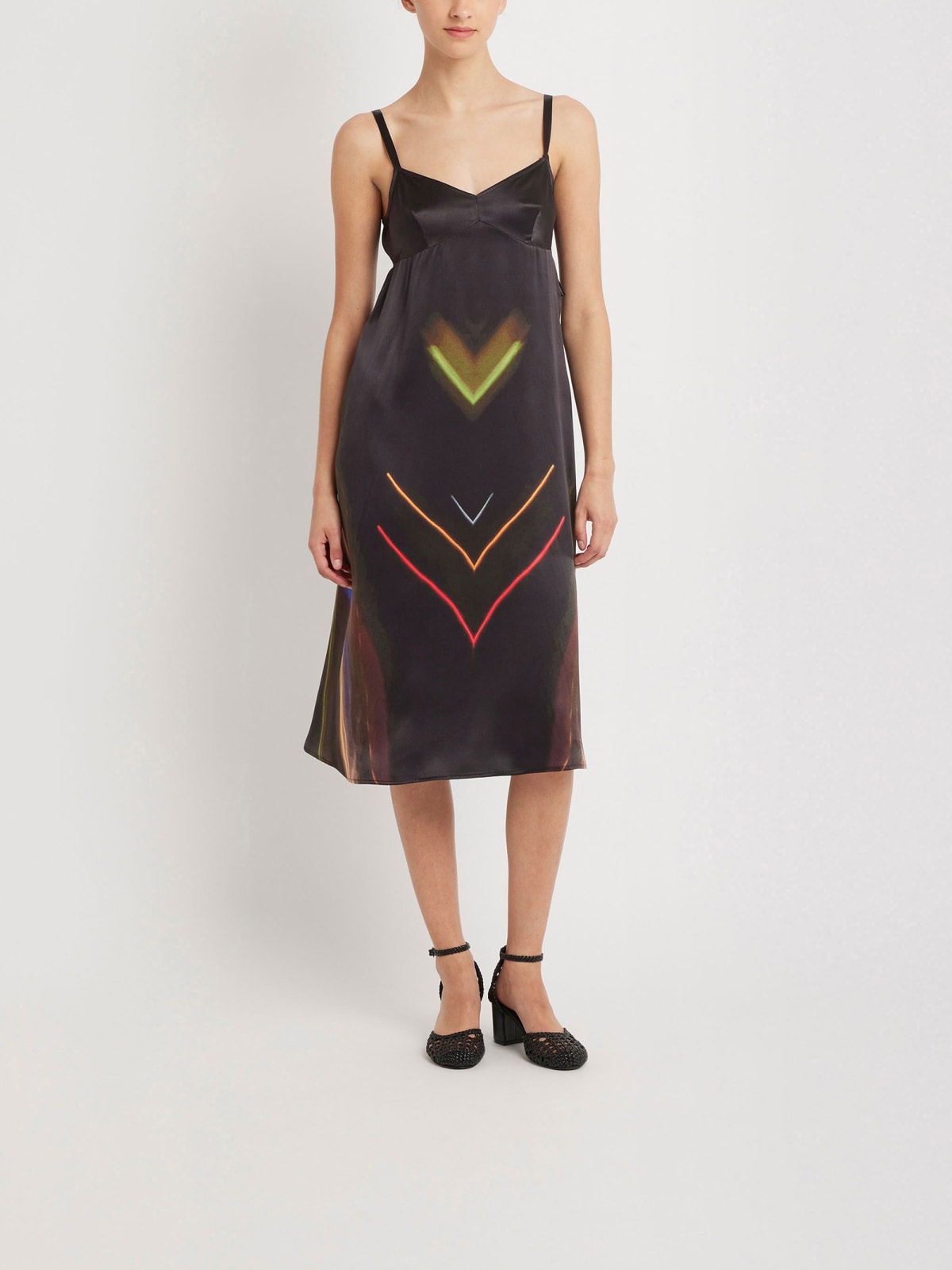 silk dress with digital print agn&egrave;s b. photo