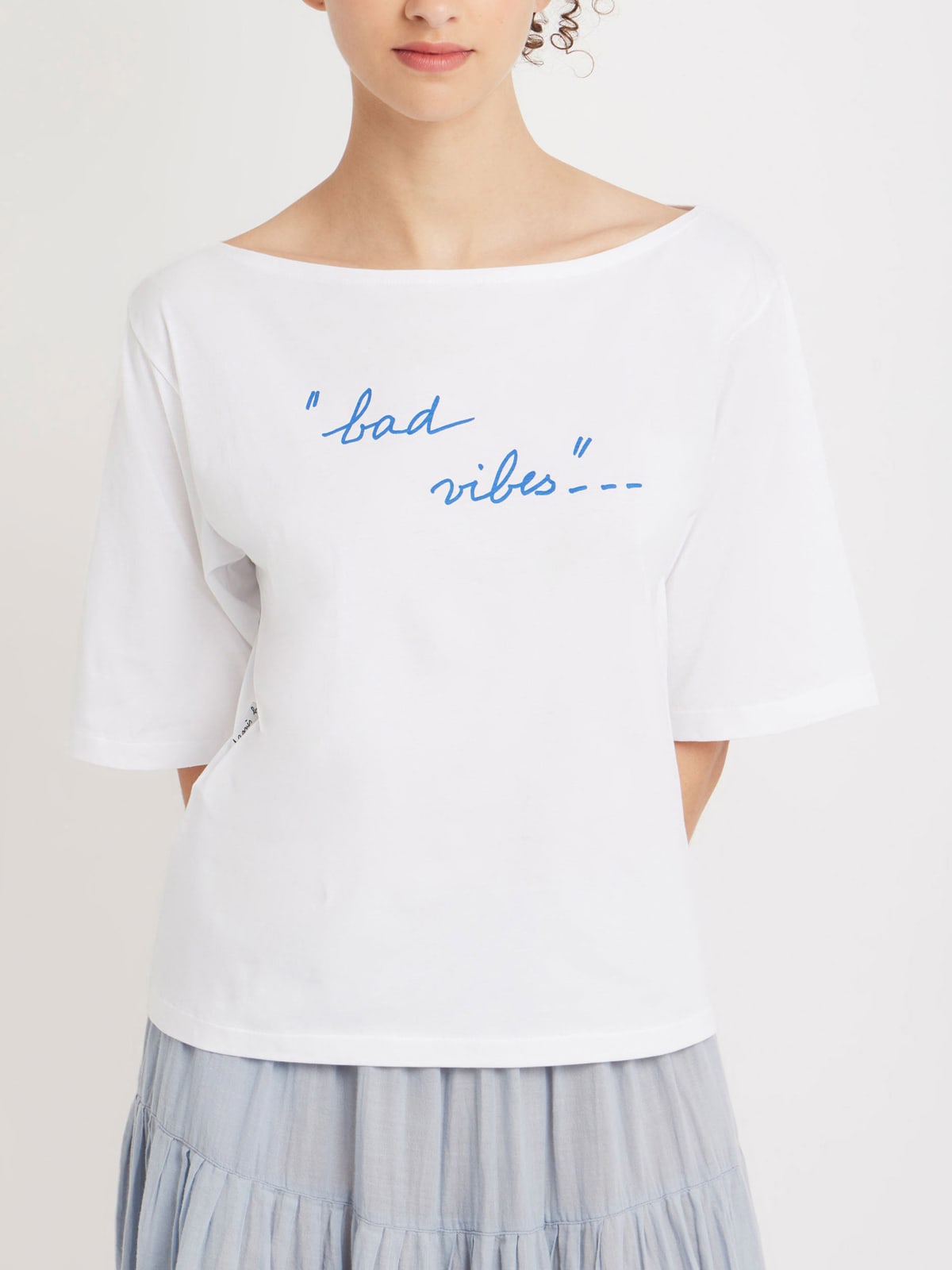 t-shirt Oceane en jersey de coton s&eacute;rigraphi&eacute; blanc