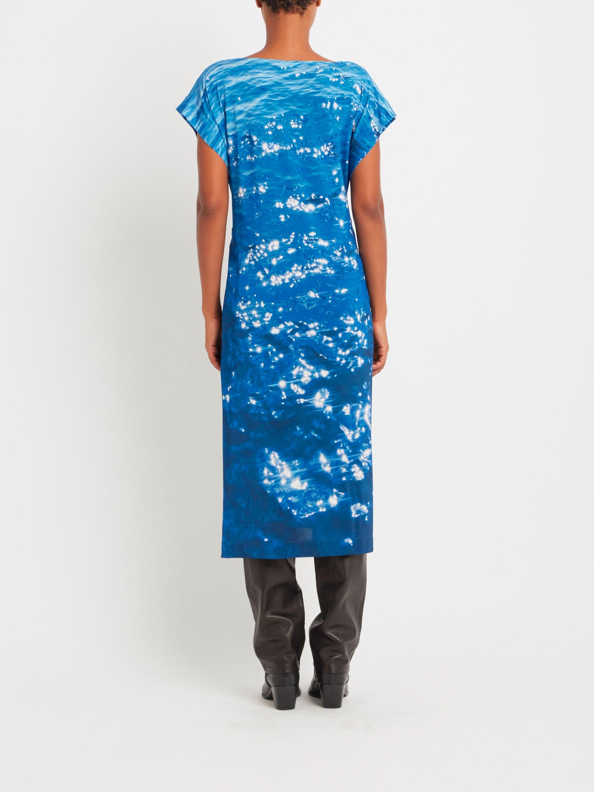 robe Pareo en viscose imprim&eacute; num&eacute;rique photo d&rsquo;agn&egrave;s b.