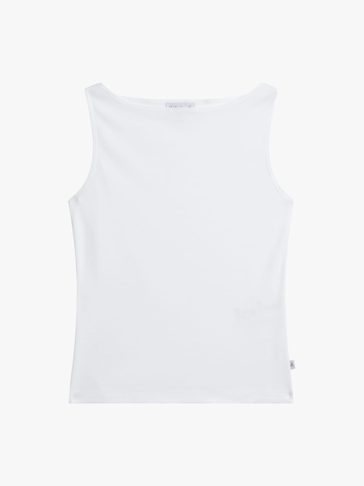 white organic cotton jersey Leopard sleeveless top