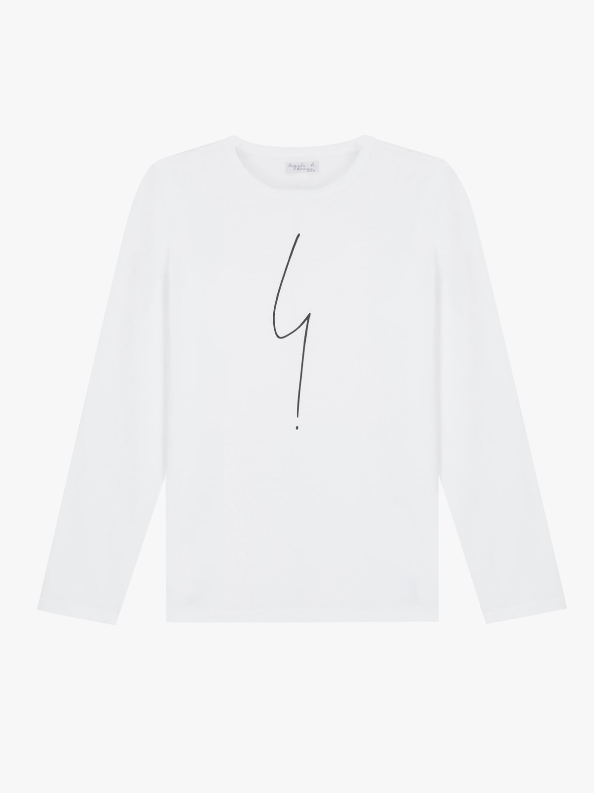 white long sleeves Coulos "irony mark" t-shirt
