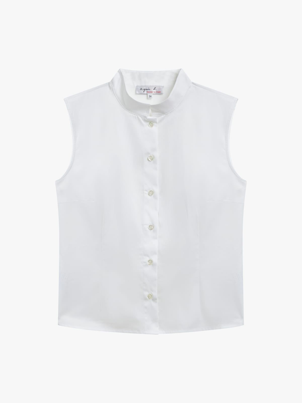 white cotton officer collar shirt