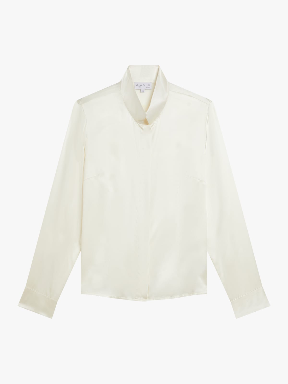 off-white silk shirt