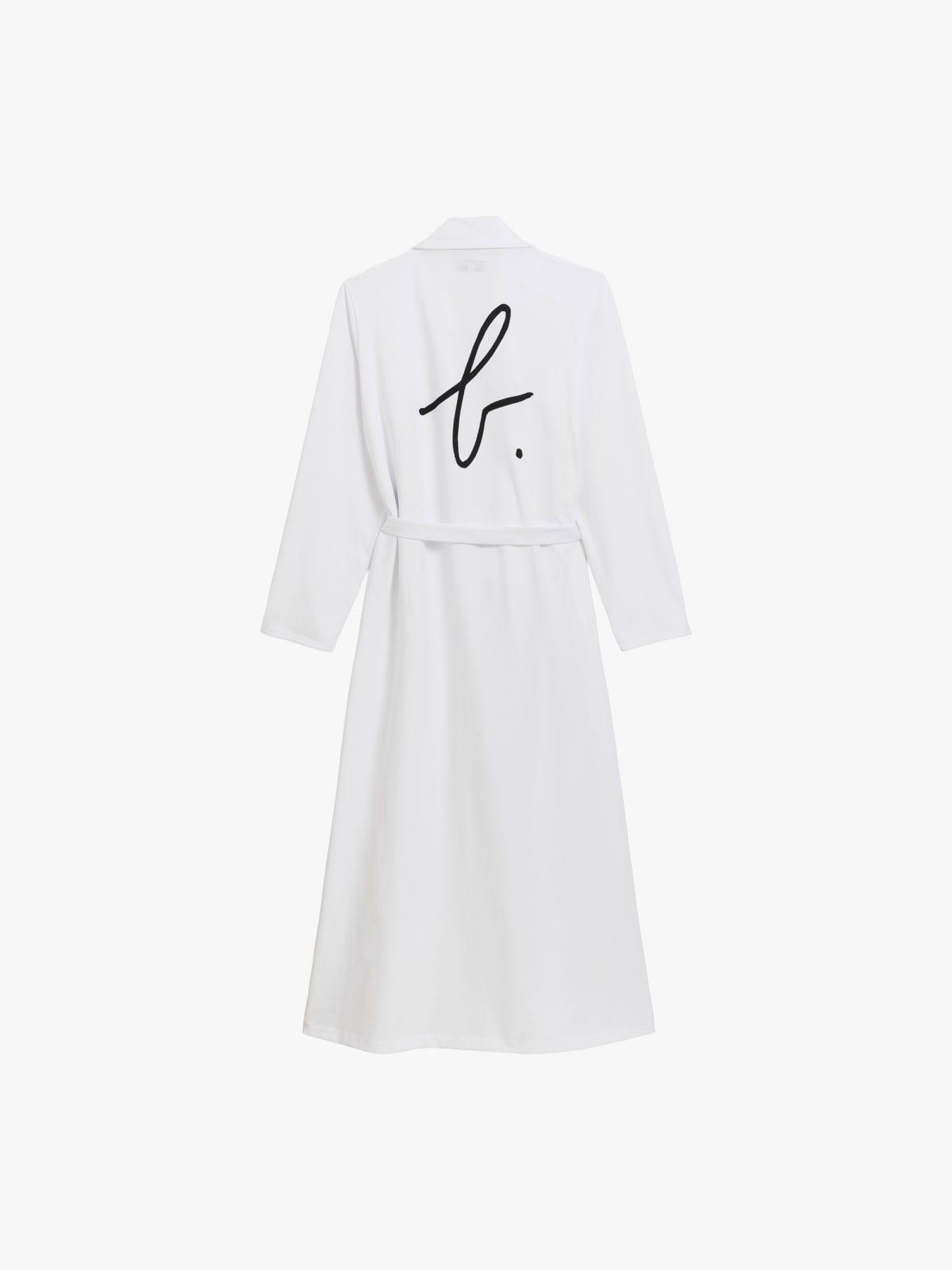 peignoir Long en jersey de coton blanc