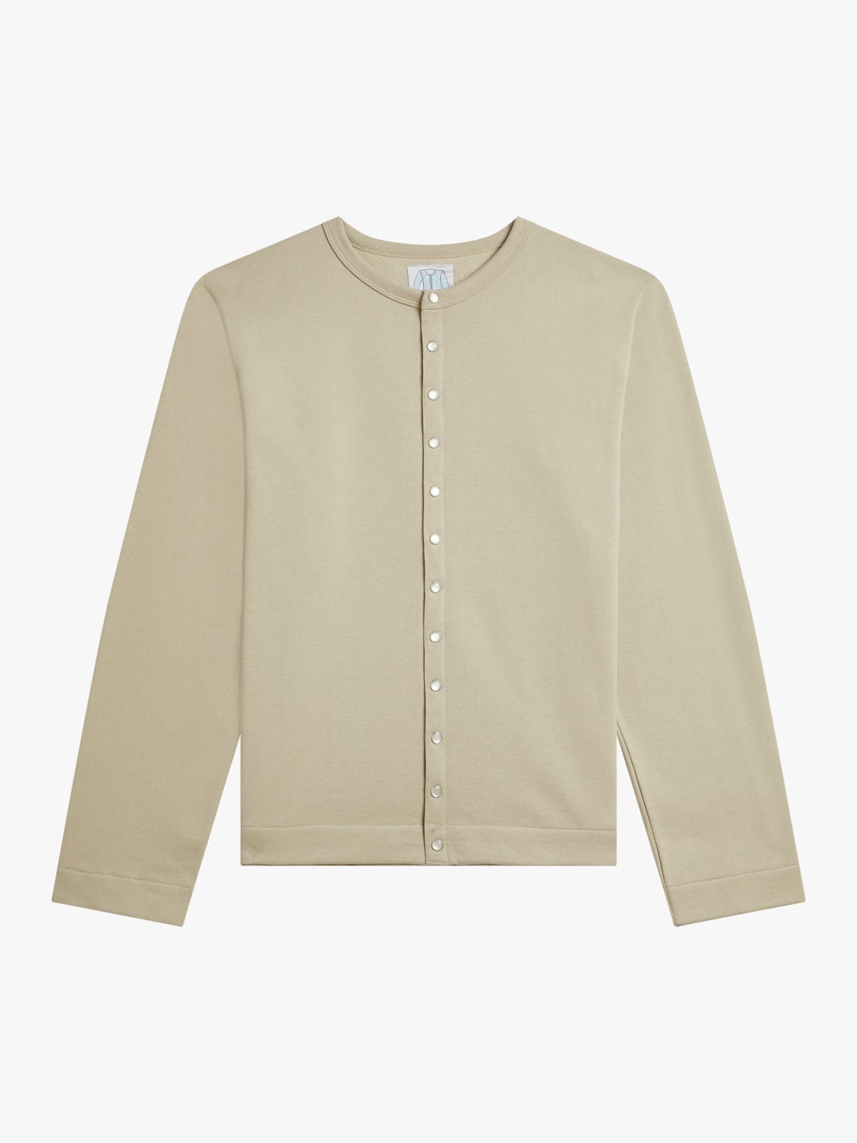 cotton fleece snap cardigan