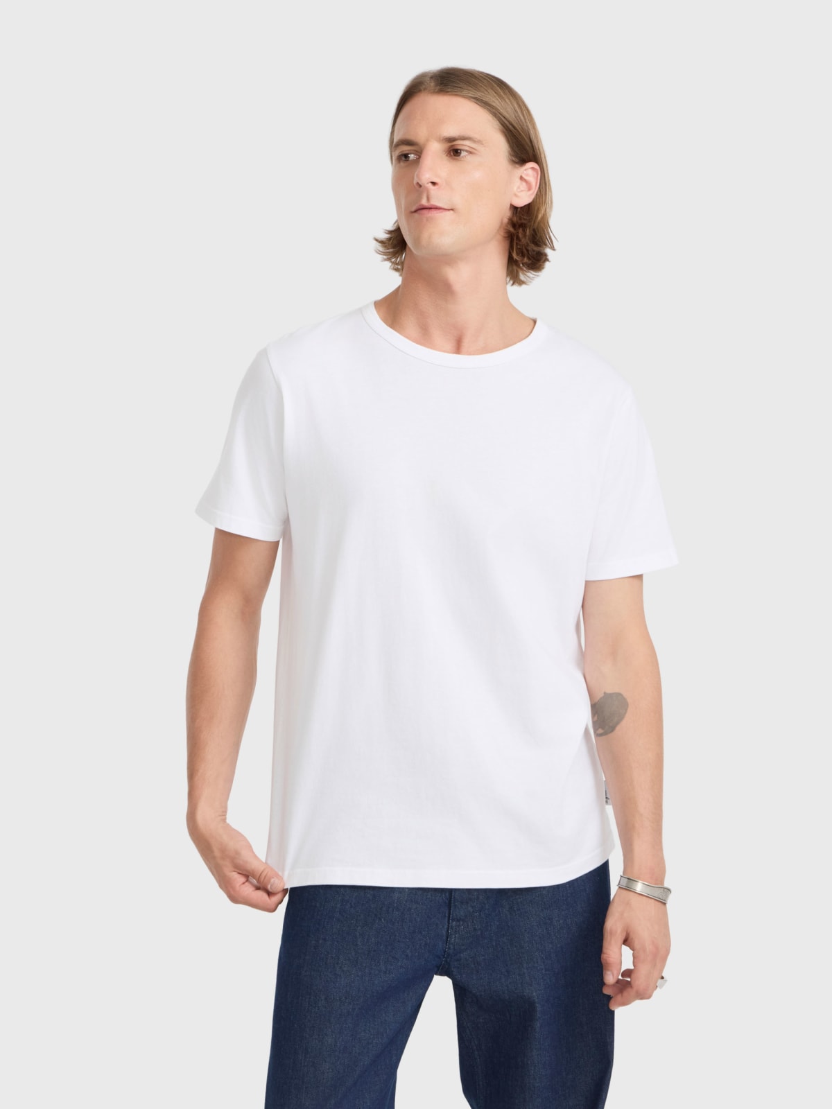 white cotton jersey Coulos t-shirt
