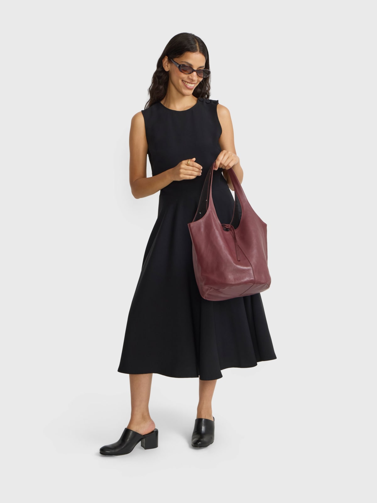 robe longue &eacute;vas&eacute;e