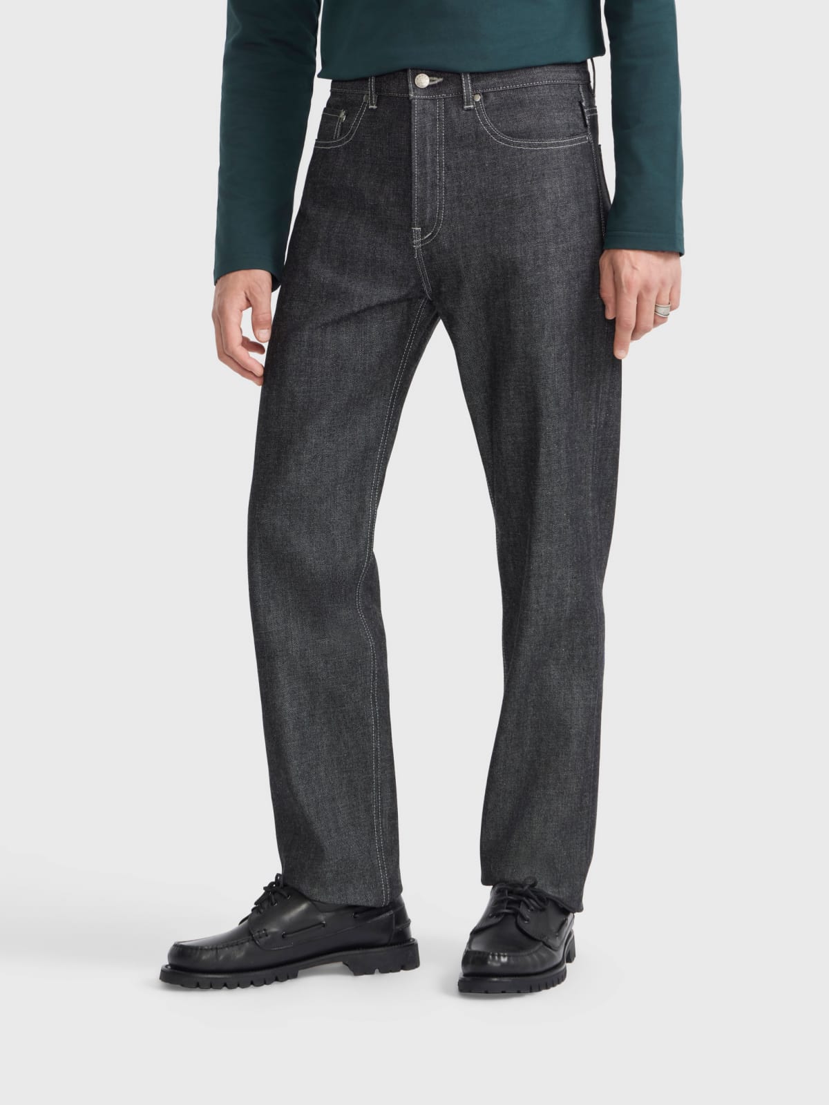 straight denim jeans