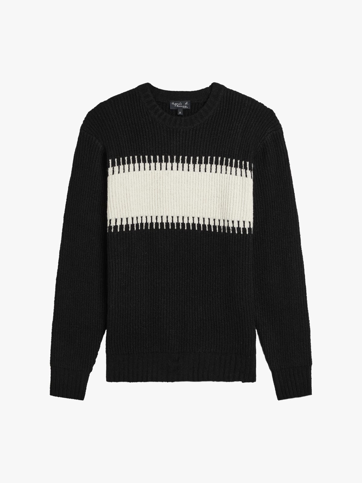 jacquard-stripe jumper