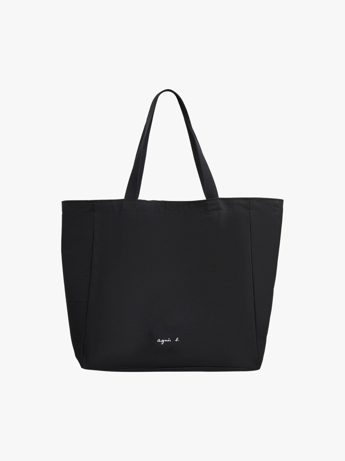Fontaine black cotton tote bag image number 2