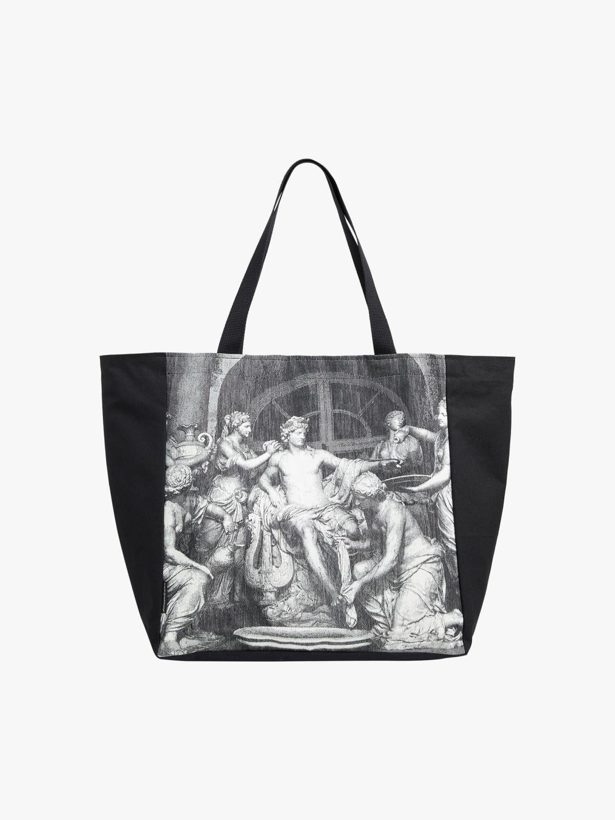 Fontaine black cotton tote bag