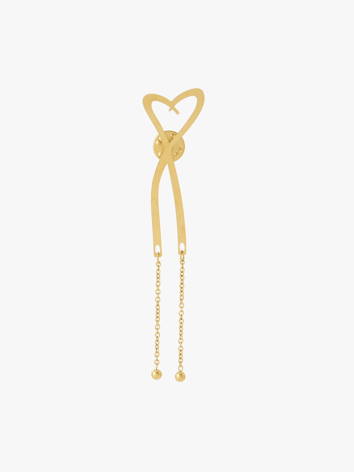 long heart pin