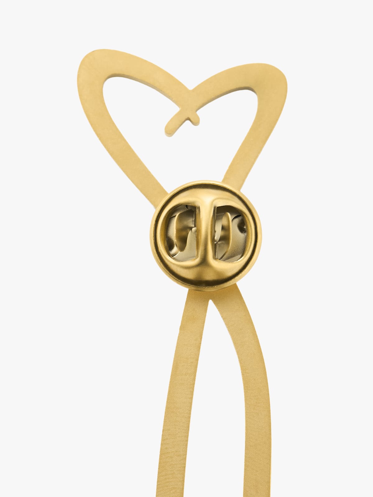 yellow Long Heart pin in iron image number 2