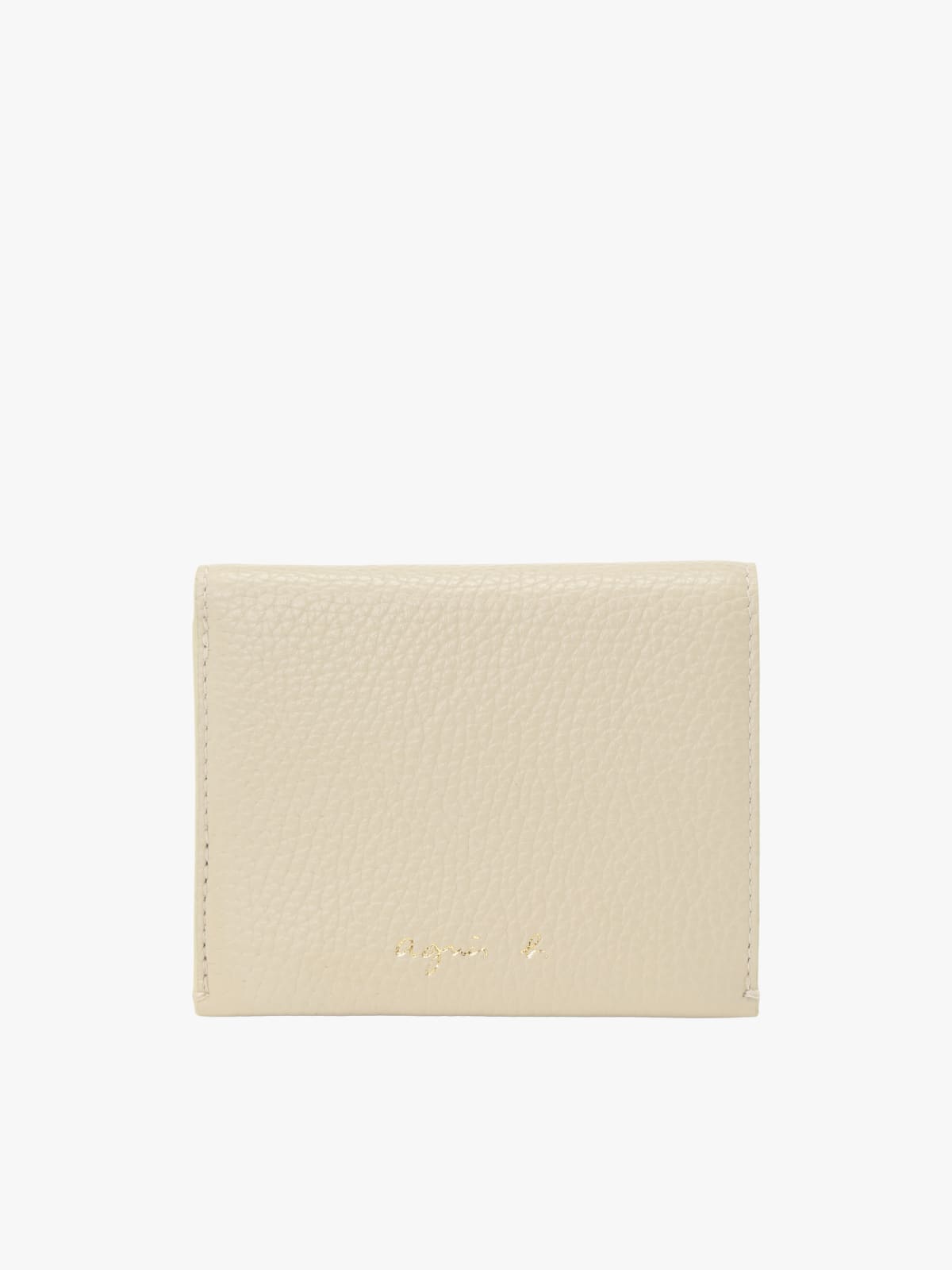 portefeuille en cuir beige