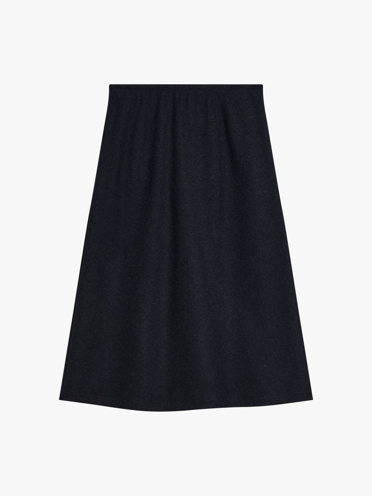 flared long wool skirt