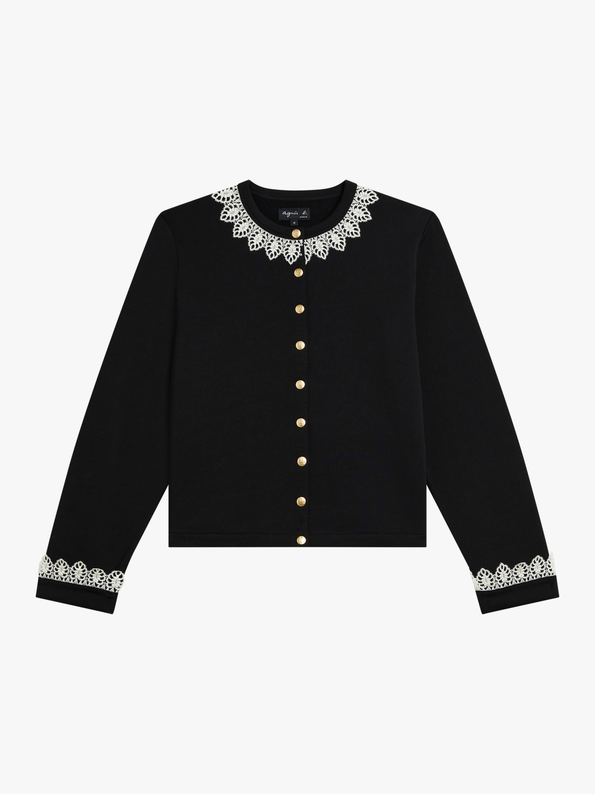 lace snap cardigan