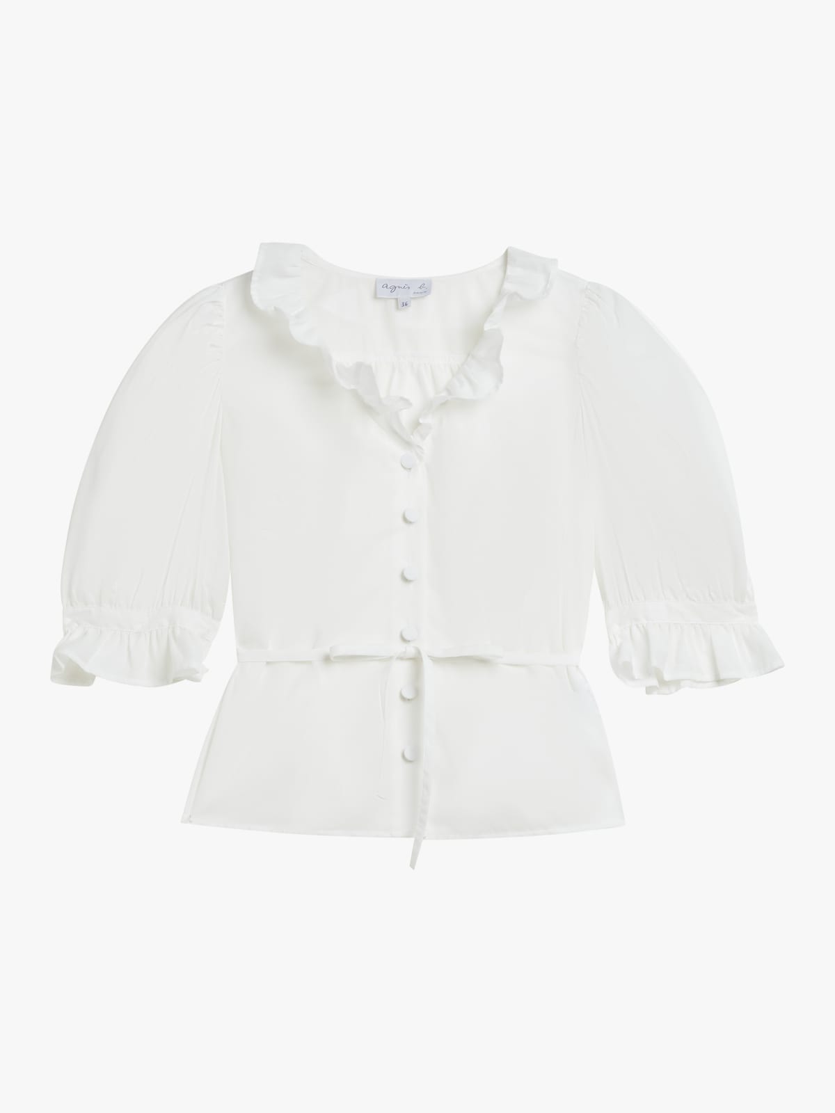 chemise en coton manches ballon