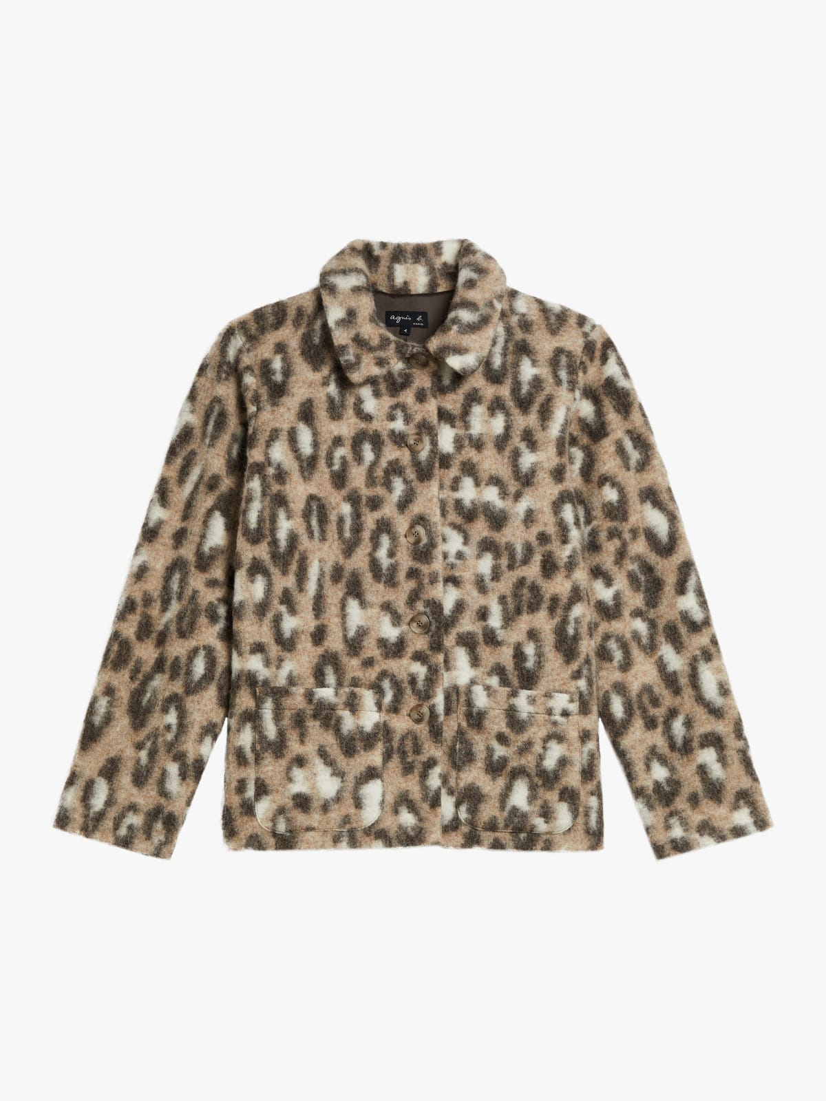 leopard print jacquard jacket
