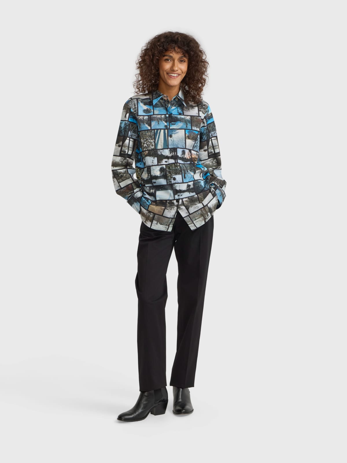 digital print cotton shirt