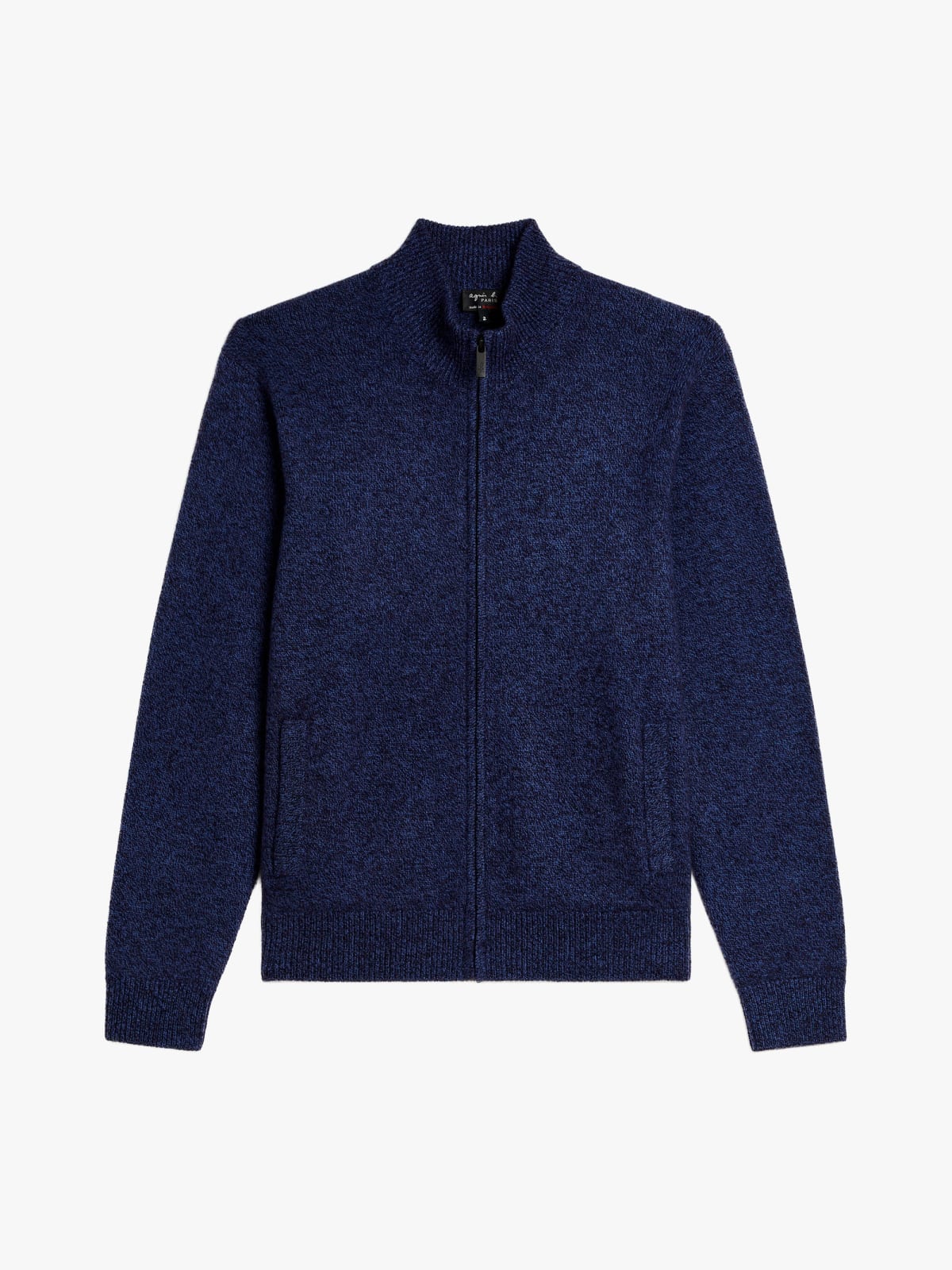 zip-up cashmere jacket