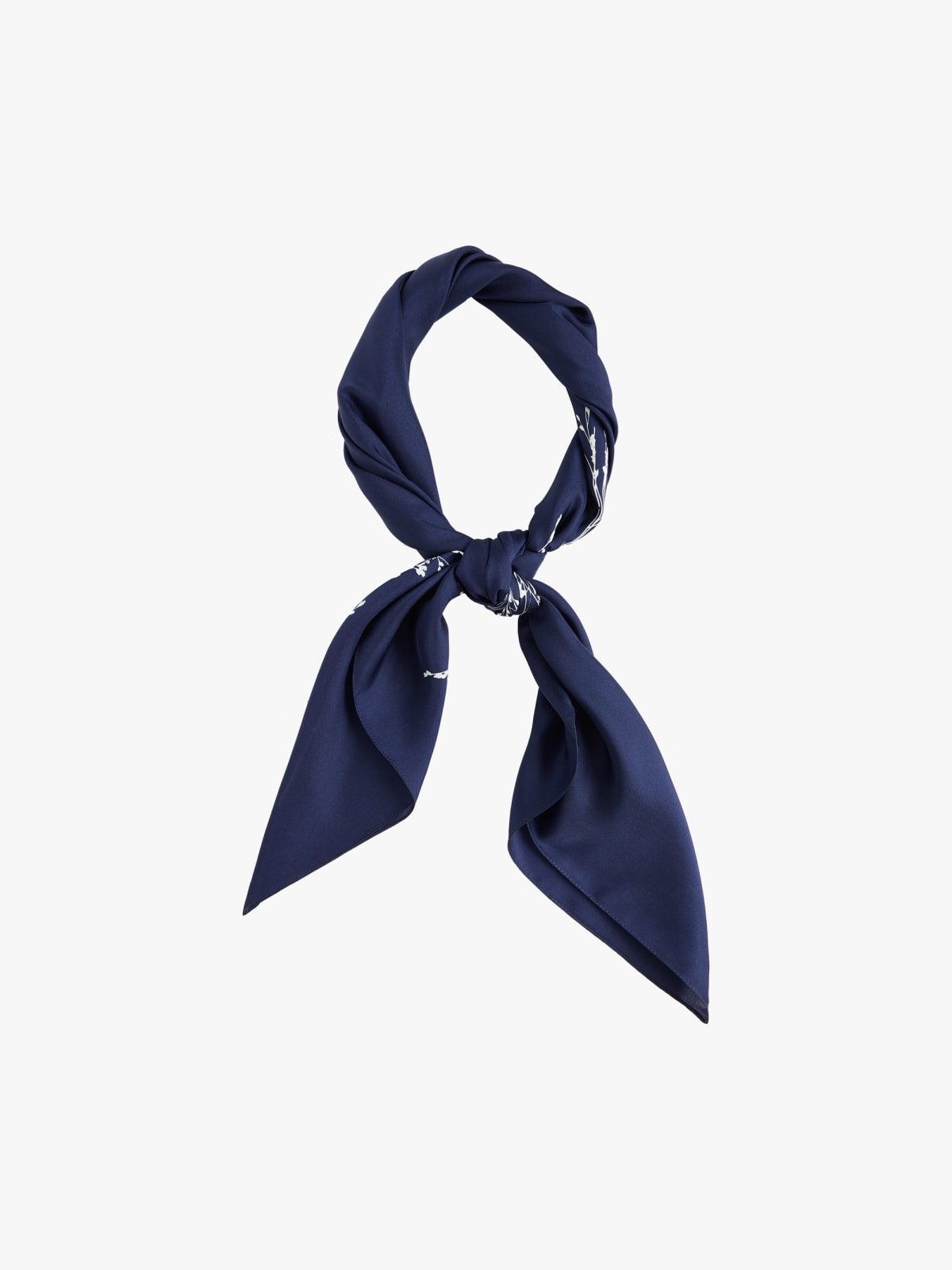 foulard en soie imprim&eacute; fleurs image number 1